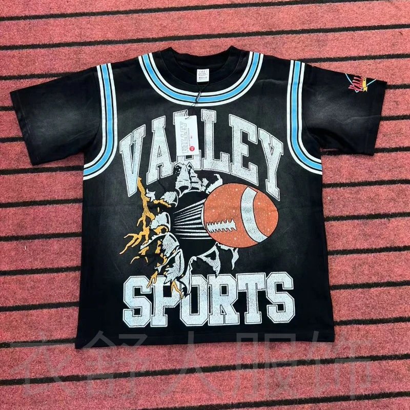 Valley Geometric Print Washed Tee - Gallery Image 4 - Detailed View