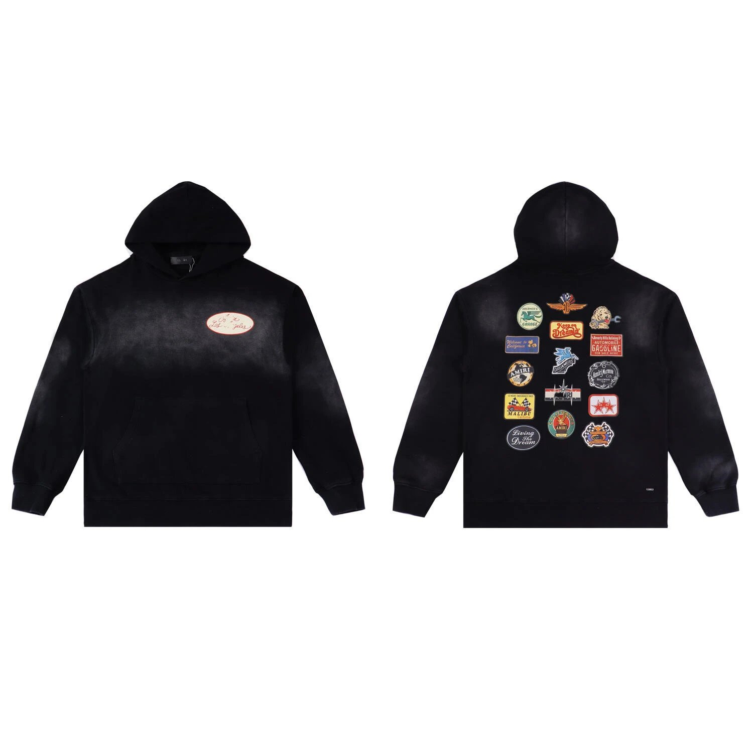 Amiri Vintage Print Hoodie Black - High Quality Product Image - Cnfans