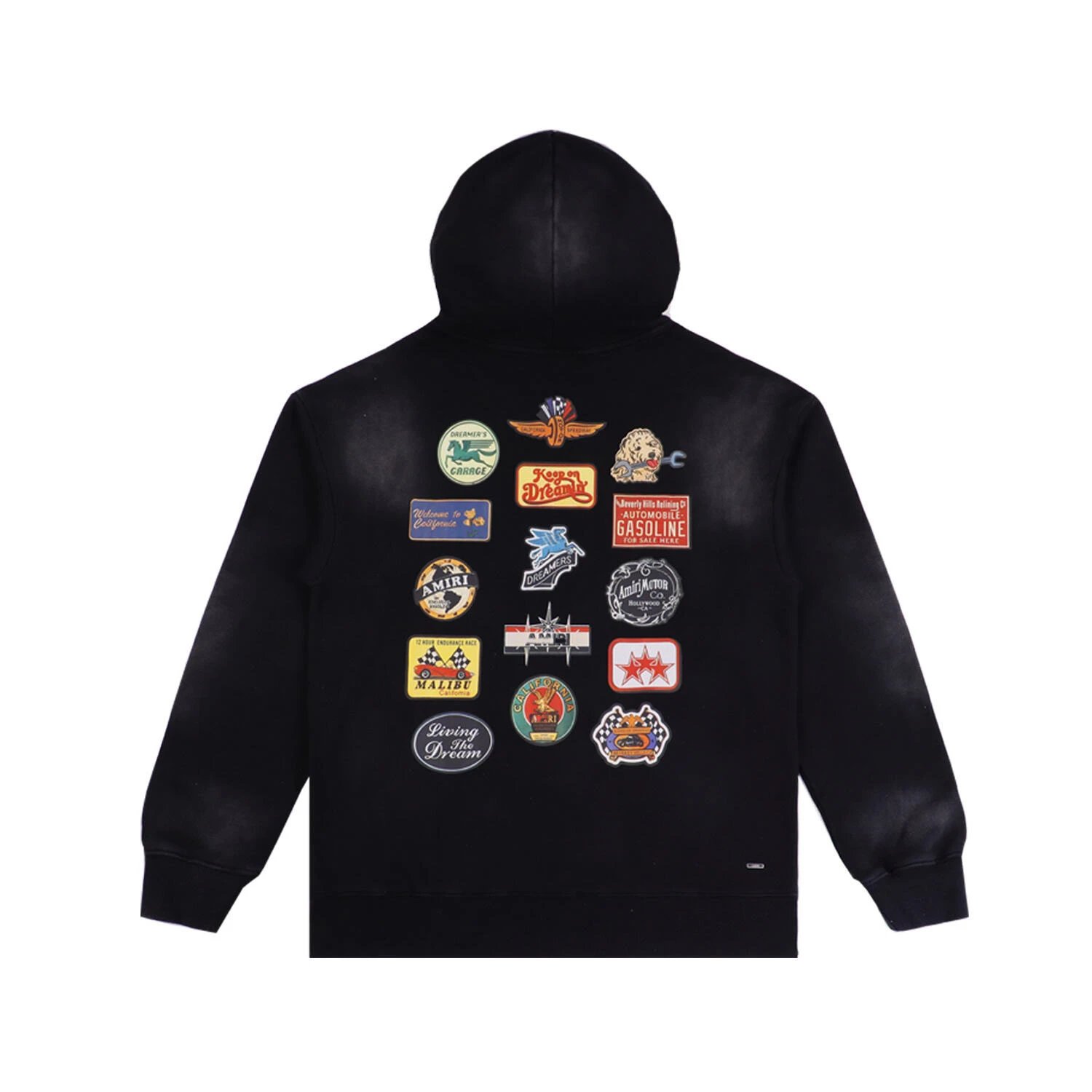 Amiri Vintage Print Hoodie Black - Gallery Image 4 - Detailed View