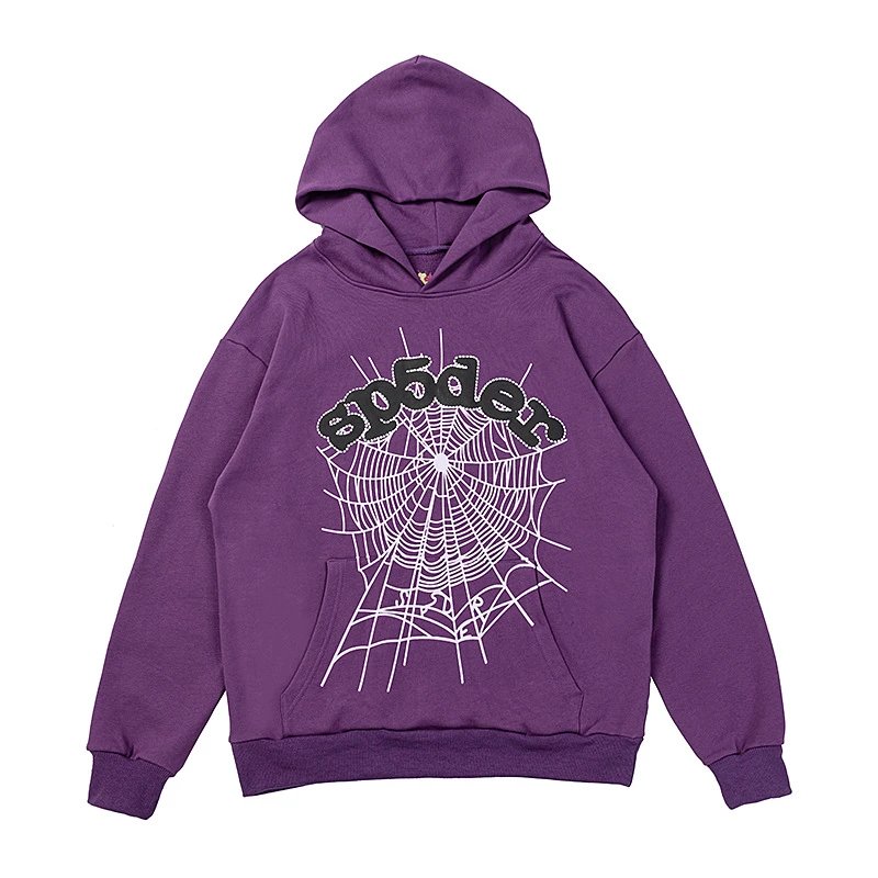 Unisex Hoodie Set with Web Graphic in Rich Purple - Related Product - Cnfans