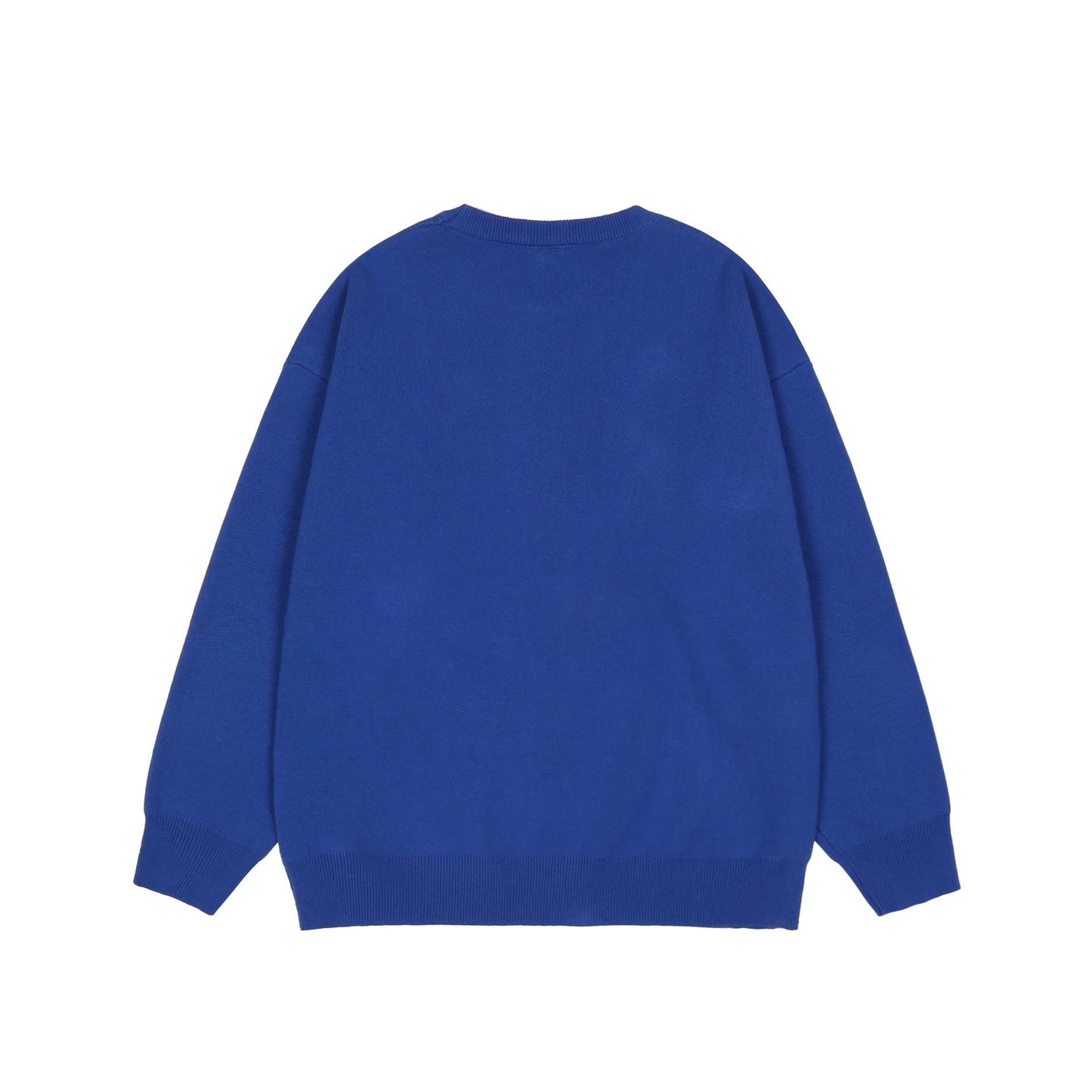 Street Style Knit Sweater Unisex Ebony Black - Gallery Image 2 - Detailed View