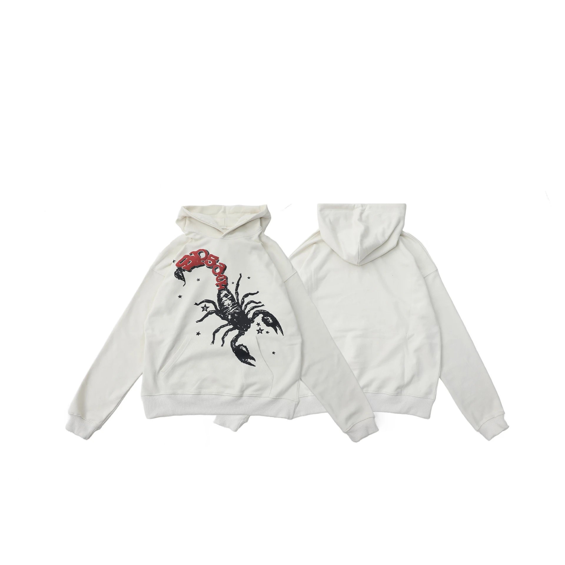 High Street Unisex Hoodie Scarlet - Gallery Image 3 - Detailed View