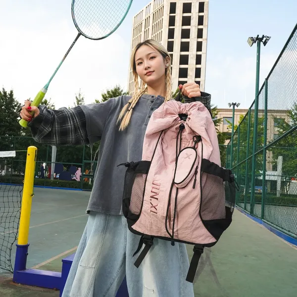 JINXI Drawstring Backpack Pink - 1