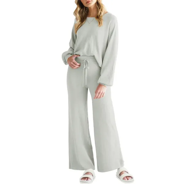 Design Sage Green Knit Lounge Set - 1