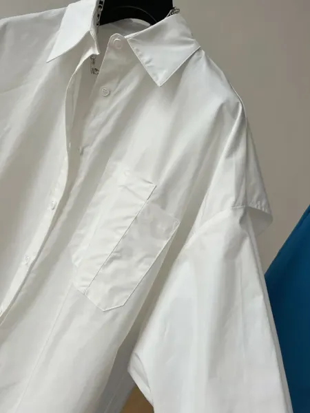 Oversized Button-Up Shirt Blue - 18