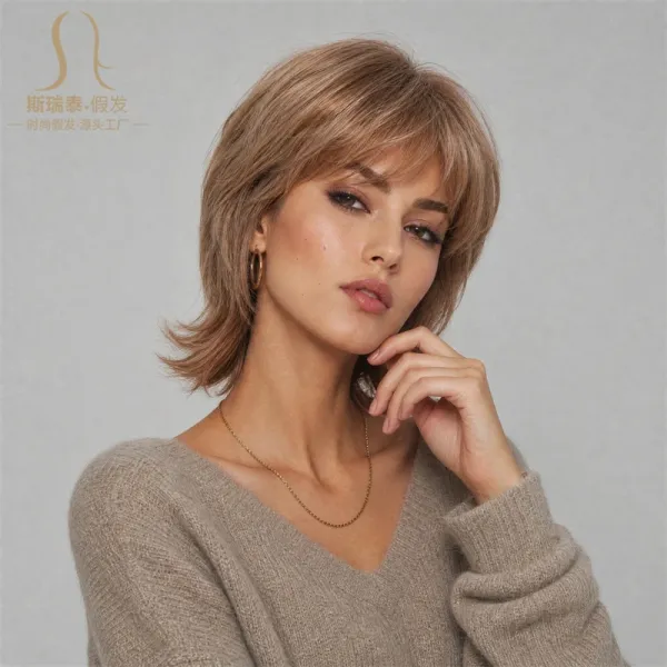 FANTASYWIG GF-W6124#16H613 Ash Blonde Layered Bob Wig - 8