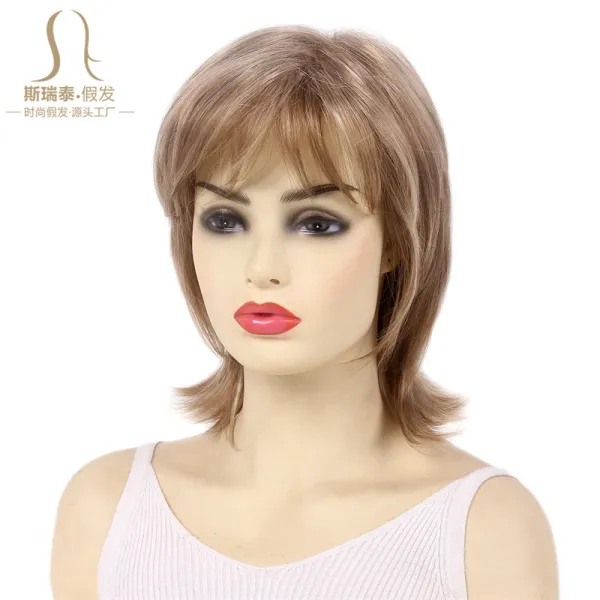 FANTASYWIG GF-W6124#16H613 Ash Blonde Layered Bob Wig - 14