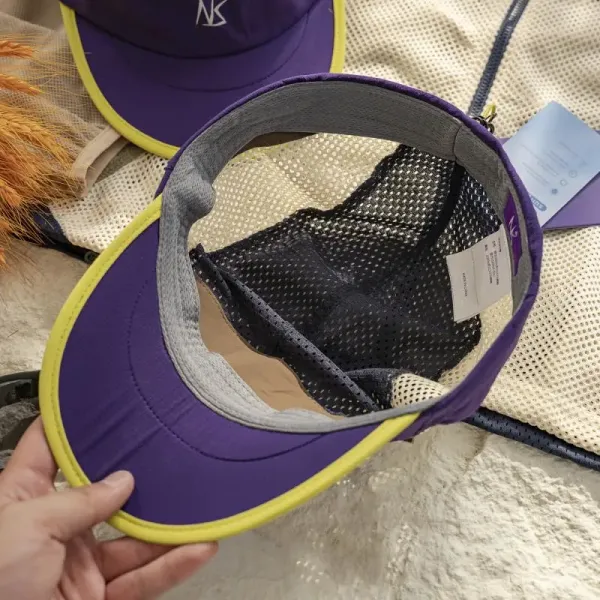 NS Running Cap Purple with Yellow Trim and Mesh Panels Baseball Cap - 10