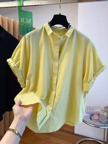 Oversized Cotton Shirt White Shirt - 6