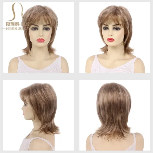 FANTASYWIG GF-W6124#16H613 Ash Blonde Layered Bob Wig - 17