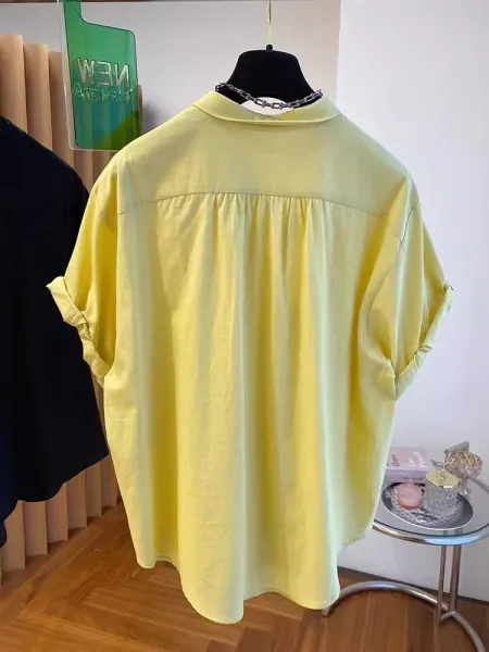 Oversized Cotton Shirt White Shirt - 9