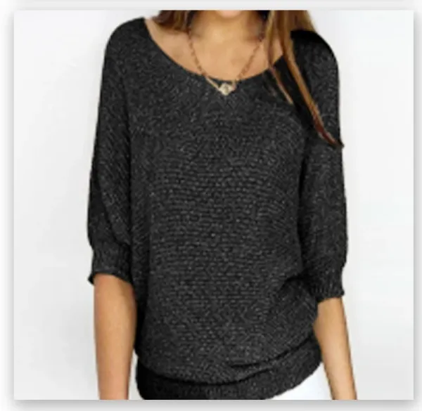 Red Textured Knit V-Neck Sweater - 13