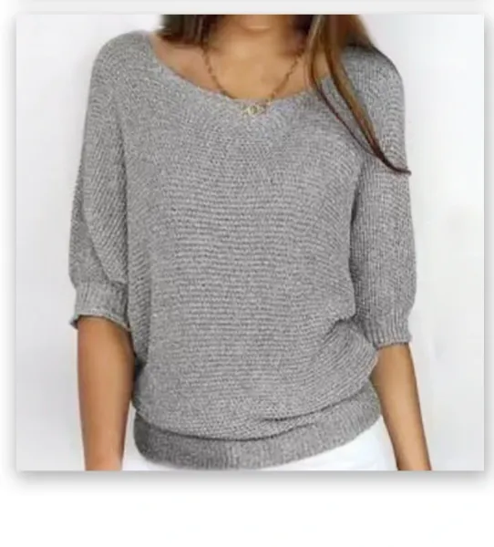 Red Textured Knit V-Neck Sweater - 16