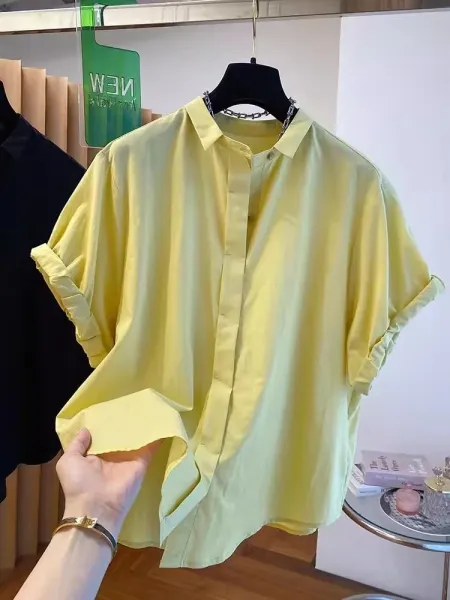 Oversized Cotton Shirt White Shirt - 8