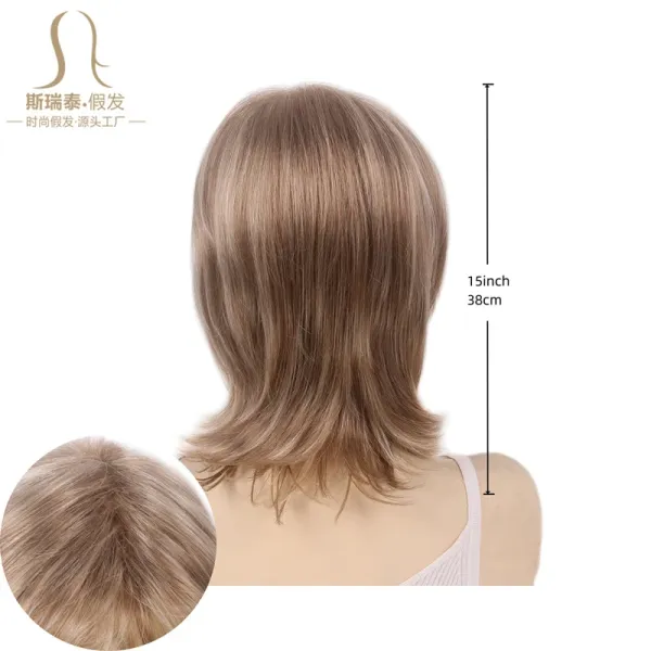 FANTASYWIG GF-W6124#16H613 Ash Blonde Layered Bob Wig - 16