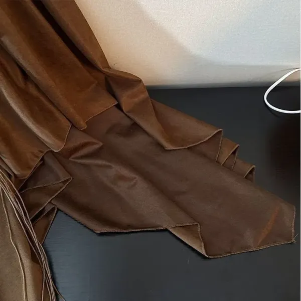 Boho Asymmetrical Tiered Skirt in Brown - 8
