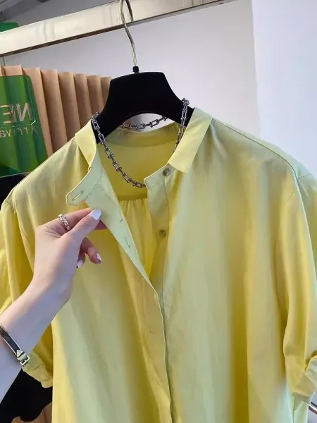 Oversized Cotton Shirt White Shirt - 7