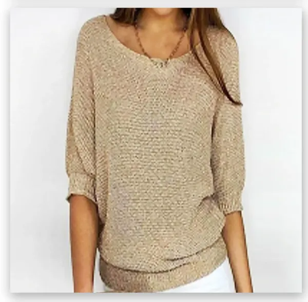 Red Textured Knit V-Neck Sweater - 14