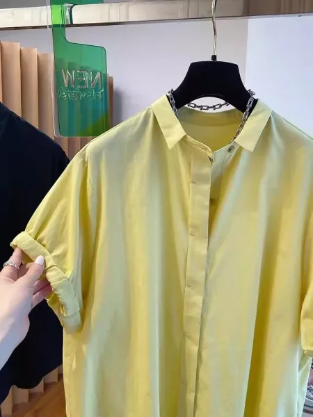 Oversized Cotton Shirt White Shirt - 4