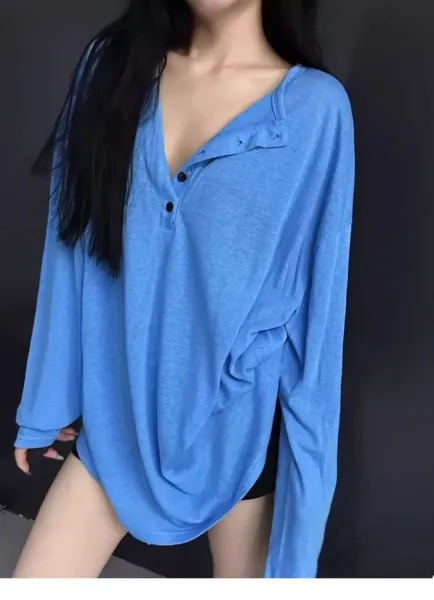 Oversized Linen-Blend Shirt White Top - 4