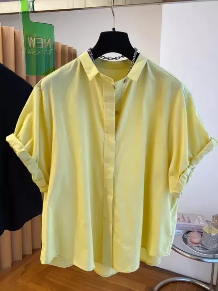 Oversized Cotton Shirt White Shirt - 2