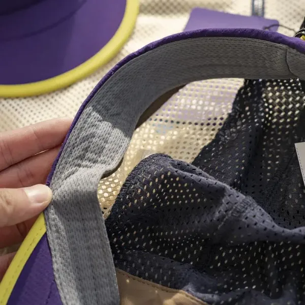 NS Running Cap Purple with Yellow Trim and Mesh Panels Baseball Cap - 13