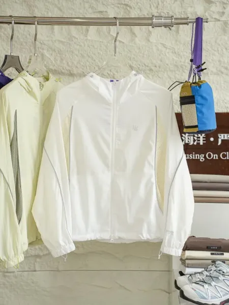 NK Windbreaker White Outdoor Performance Jacket - 1
