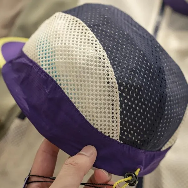 NS Running Cap Purple with Yellow Trim and Mesh Panels Baseball Cap - 18