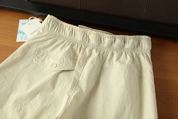 Design Quick-Dry Elastic Waist Shorts in Black, Purple, Olive Green, Beige, Pink - 12