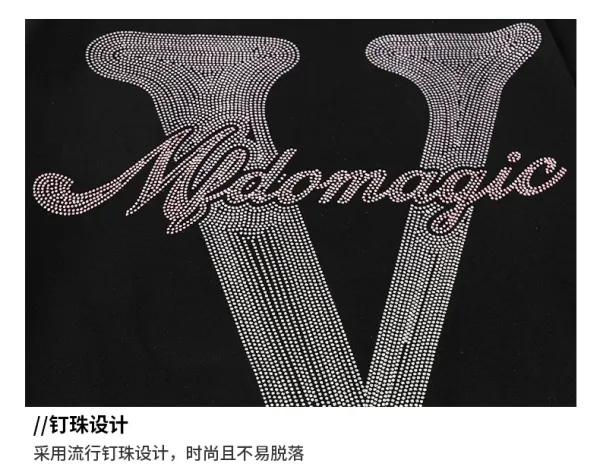Design Streetwear Set: Glitter Graphic T-Shirt + Cargo Pants + Fingerless Gloves + Bandana Keychain Black/White - 20