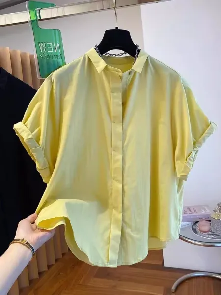 Oversized Cotton Shirt White Shirt - 3