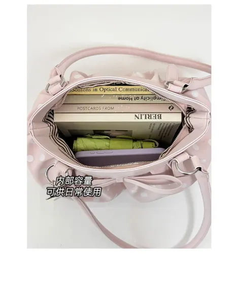 Moodstreet University of Australia Hoodie Gray + Polka Dot Pleated Handbag Cream - 14
