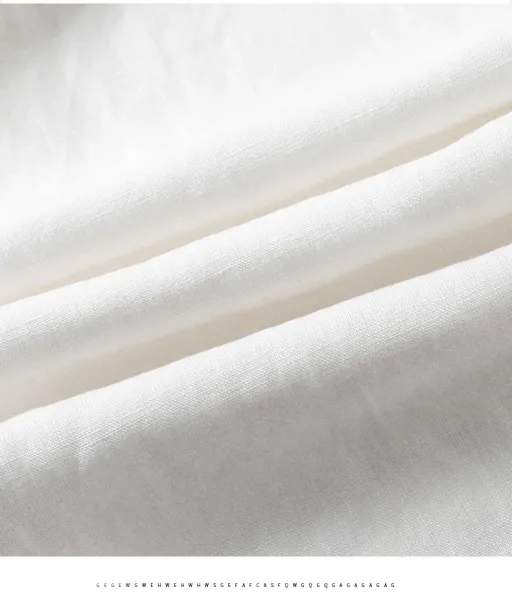 Design Linen Wide-Leg Trousers White Pants - 31