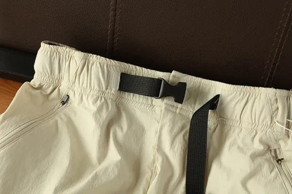 Design Quick-Dry Elastic Waist Shorts in Black, Purple, Olive Green, Beige, Pink - 5