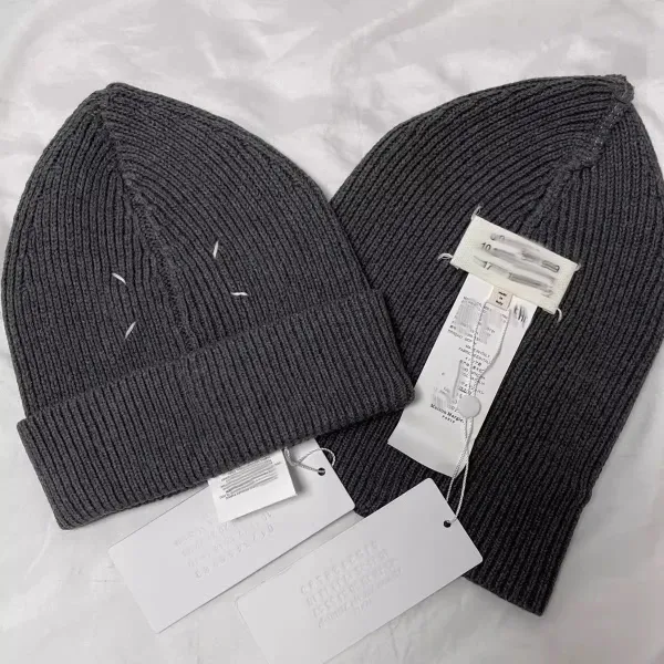 Maison Margiela Tabi Stitch Beanie Black and Gray - 17