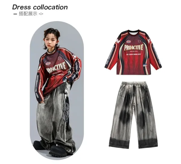 Proactive Sportswear Jersey + Tie-Dye Wide-Leg Pants Set - 4
