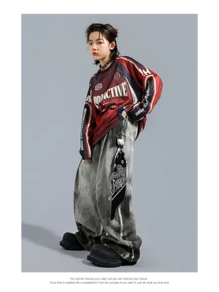 Proactive Sportswear Jersey + Tie-Dye Wide-Leg Pants Set - 9