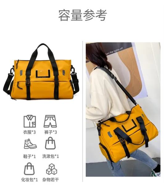 Design Sporty Duffle Bag Pink with Black Straps - 9