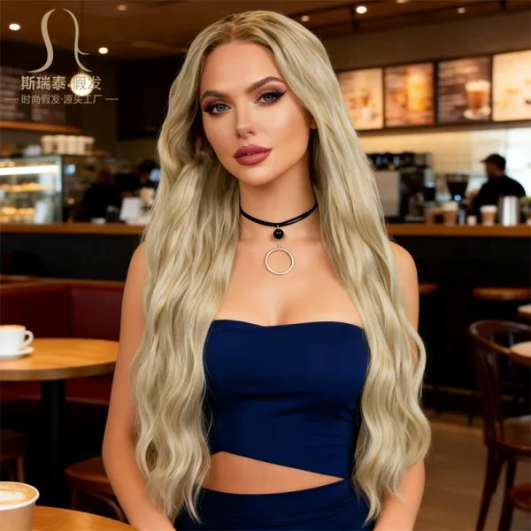 XWY-0247 Ombre Blonde Lace Front Wig - 8