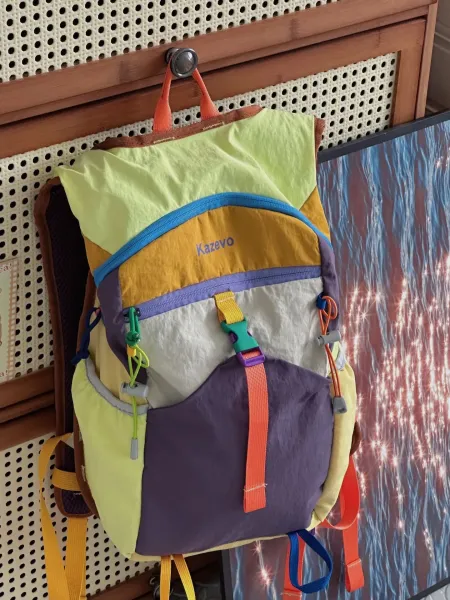 Kazeno Color-Block Patchwork Casual Backpack - 17