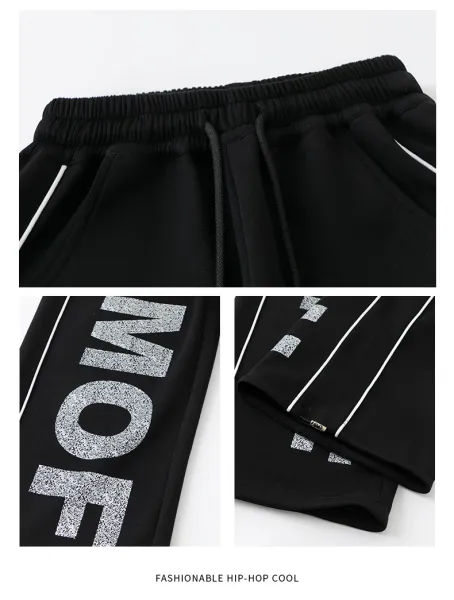 MFDD Magic McDou 70 Graphic Oversized T-Shirt + Wide-Leg Sweatpants Set Black/White - 20