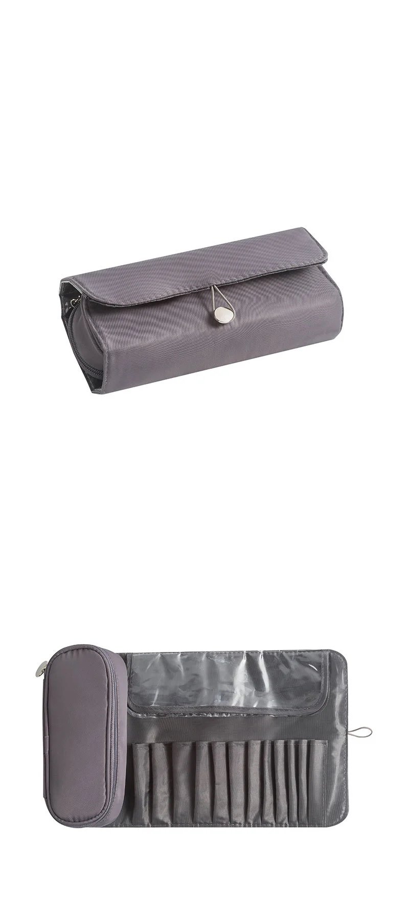 Pink Roll-Up Makeup Brush Organizer Pouch - 33