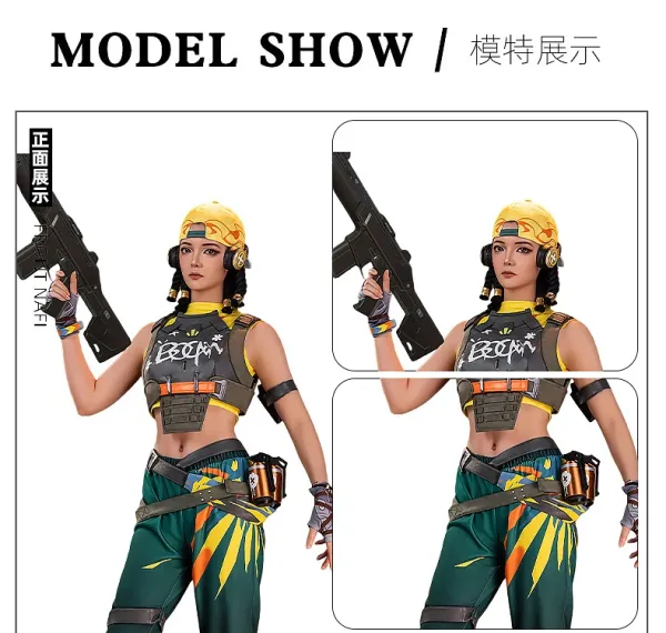 Cosplay Costume Set: Tactical Vest, Thigh Ring, Arm Bag, and Accessories for Character Roleplay - 6