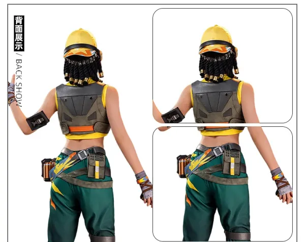 Cosplay Costume Set: Tactical Vest, Thigh Ring, Arm Bag, and Accessories for Character Roleplay - 8