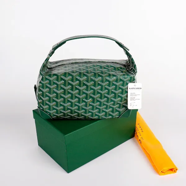 Goyard Saint-Louis PM Green Canvas Handbag - 4