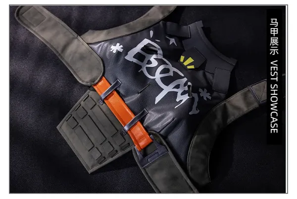 Cosplay Costume Set: Tactical Vest, Thigh Ring, Arm Bag, and Accessories for Character Roleplay - 12