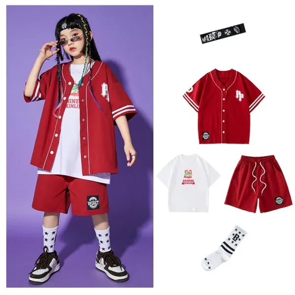 WEST x Chinese Zodiac Collection Red Baseball Jacket Set with Star Socks - 1