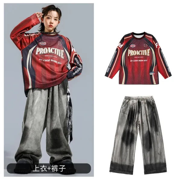 Proactive Sportswear Jersey + Tie-Dye Wide-Leg Pants Set - 1