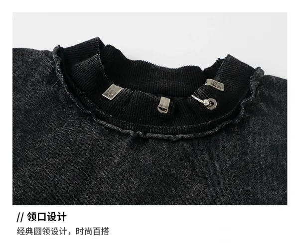 Design Streetwear Set: Acid Wash Black T-Shirt + Camo Cargo Pants + Leather Gloves + Cross Necklace + Bandana Keychain - 18
