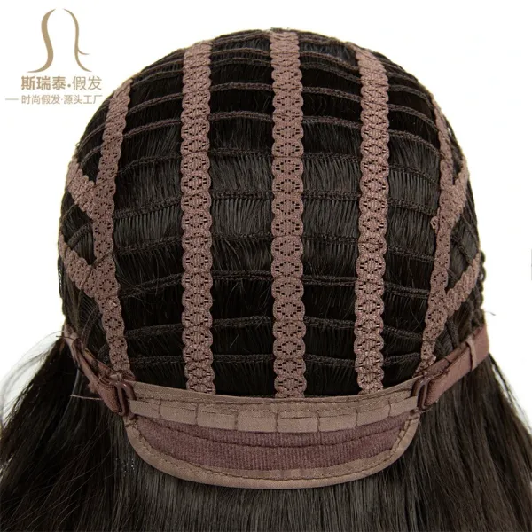 QS-KC-53 Brown Long Straight Wig with Bangs - 13